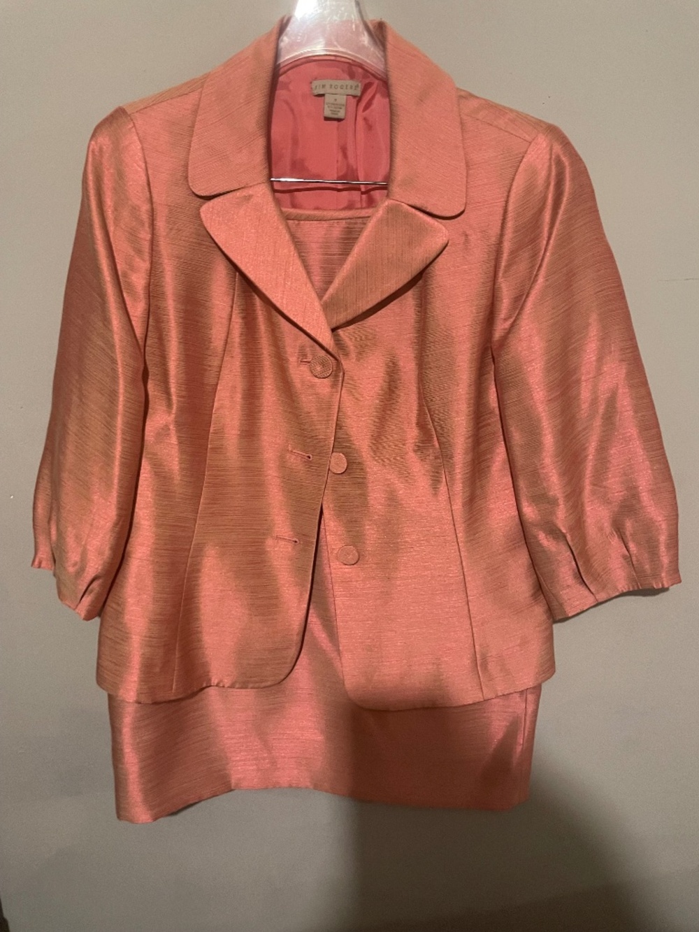 Kim Rogers size 8, muted pink skirt set